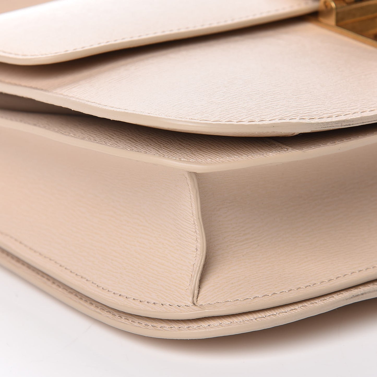 Liege Calfskin Medium Classic Box Flap Bag Powder