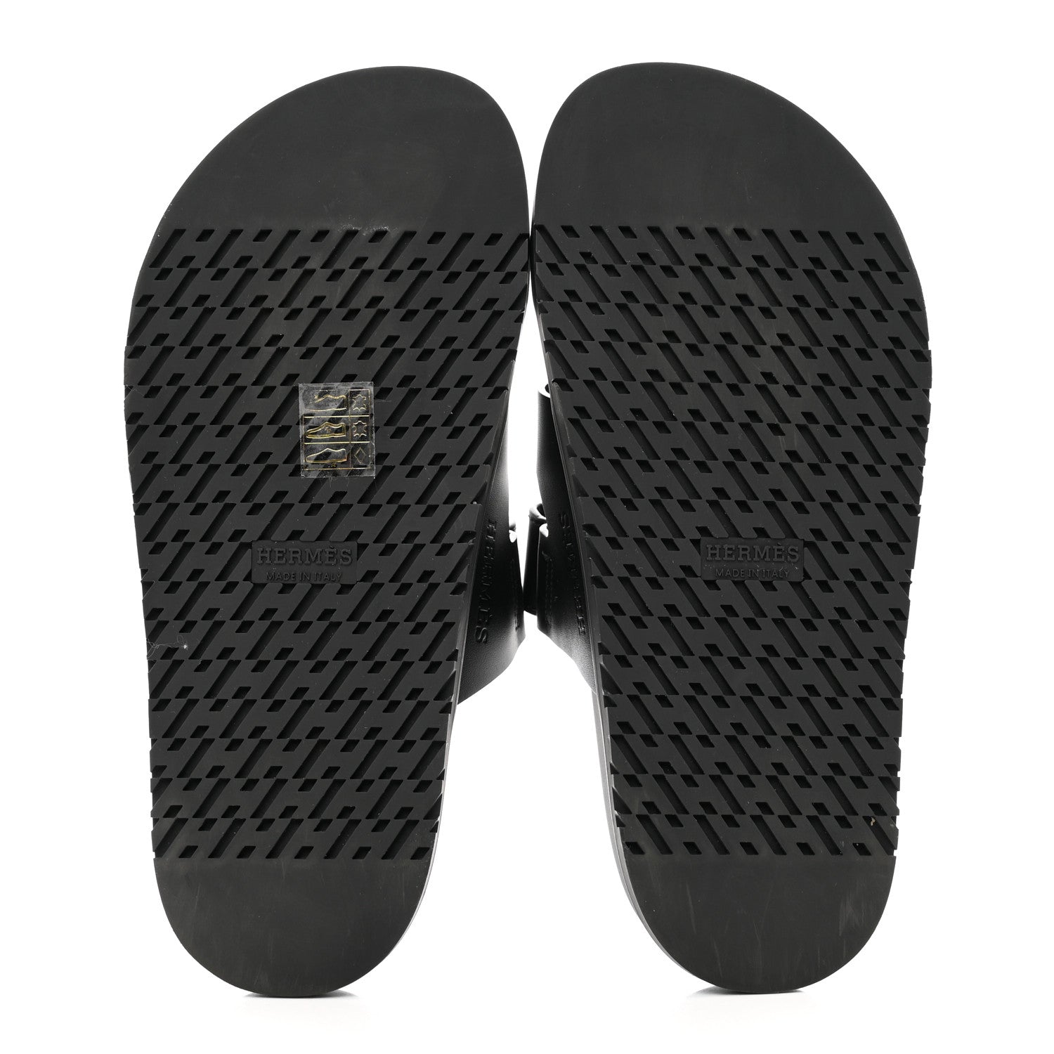 Hermes Calfskin Womens Chypre Sandals 36 Black 5 of 9