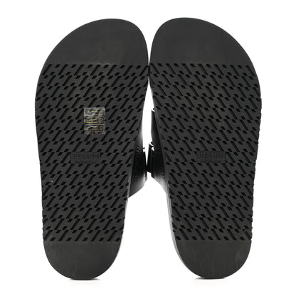 Hermes Calfskin Womens Chypre Sandals 36 Black 5 of 9