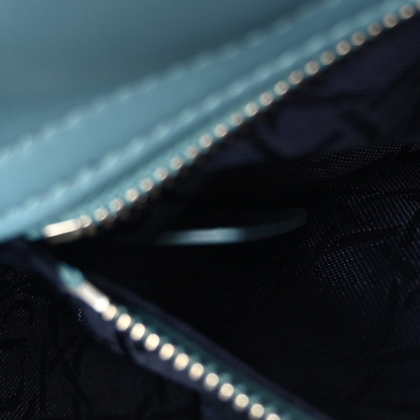 CHRISTIAN DIOR Lambskin Cannage Small My ABCDior Lady Dior Blue