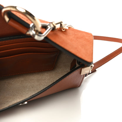 Chloe Suede Calfskin Mini Faye Shoulder Bag Tobacco 8 of 11