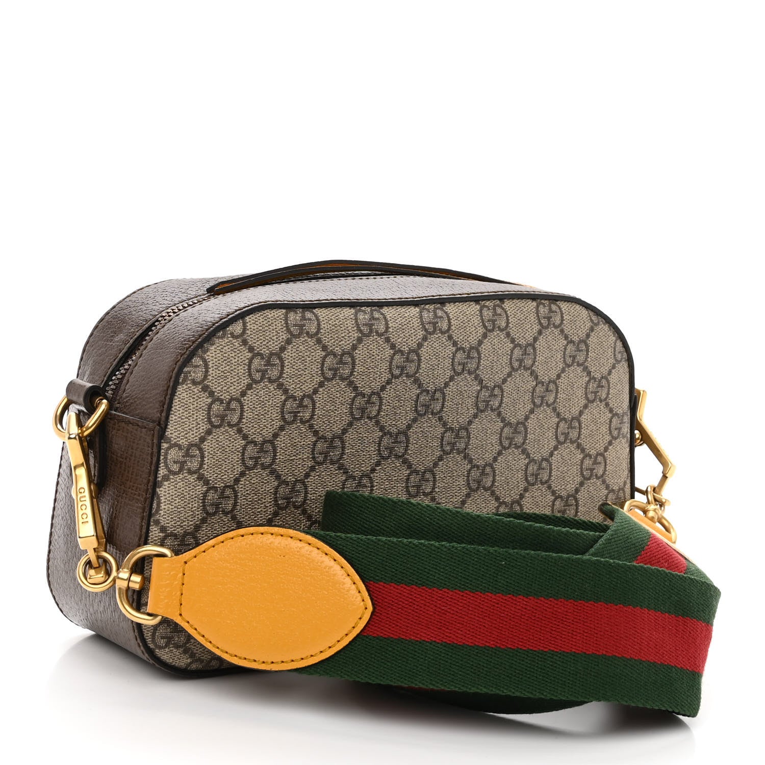Gucci GG Supreme Monogram Web Neo Vintage Shoulder Bag Beige New Acero Crop 3 of 10