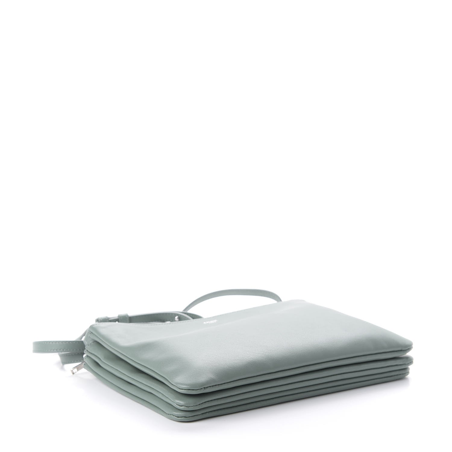 Celine Lambskin Large Trio Crossbody Bag Jade 4 of 8