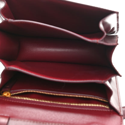 Celine Box Calfskin Small Classic Box Flap Bag Burgundy 5 of 8