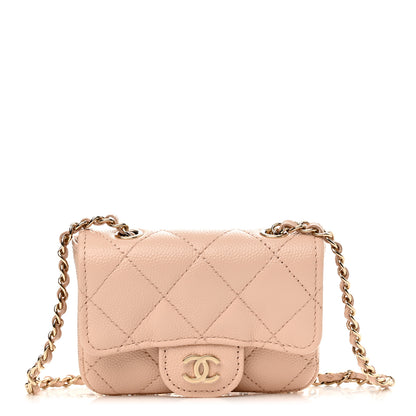 Chanel Caviar Quilted Mini Chain Belt Bag Light Beige 1 of 11