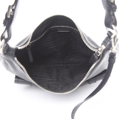Prada Vitello Daino Hobo Black 4 of 10