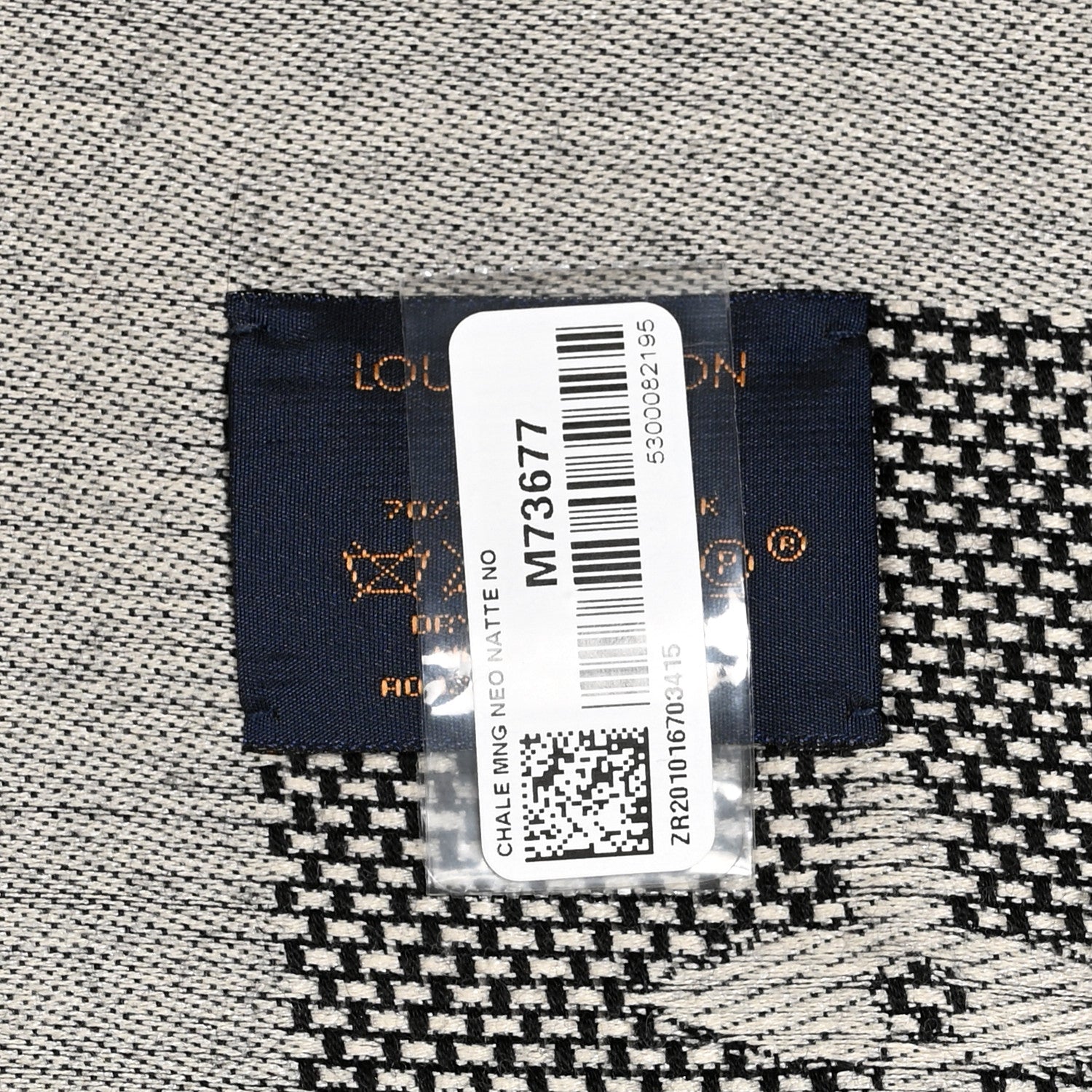Louis Vuitton Silk Wool Monogram Neo Natte Shawl Black 3 of 3