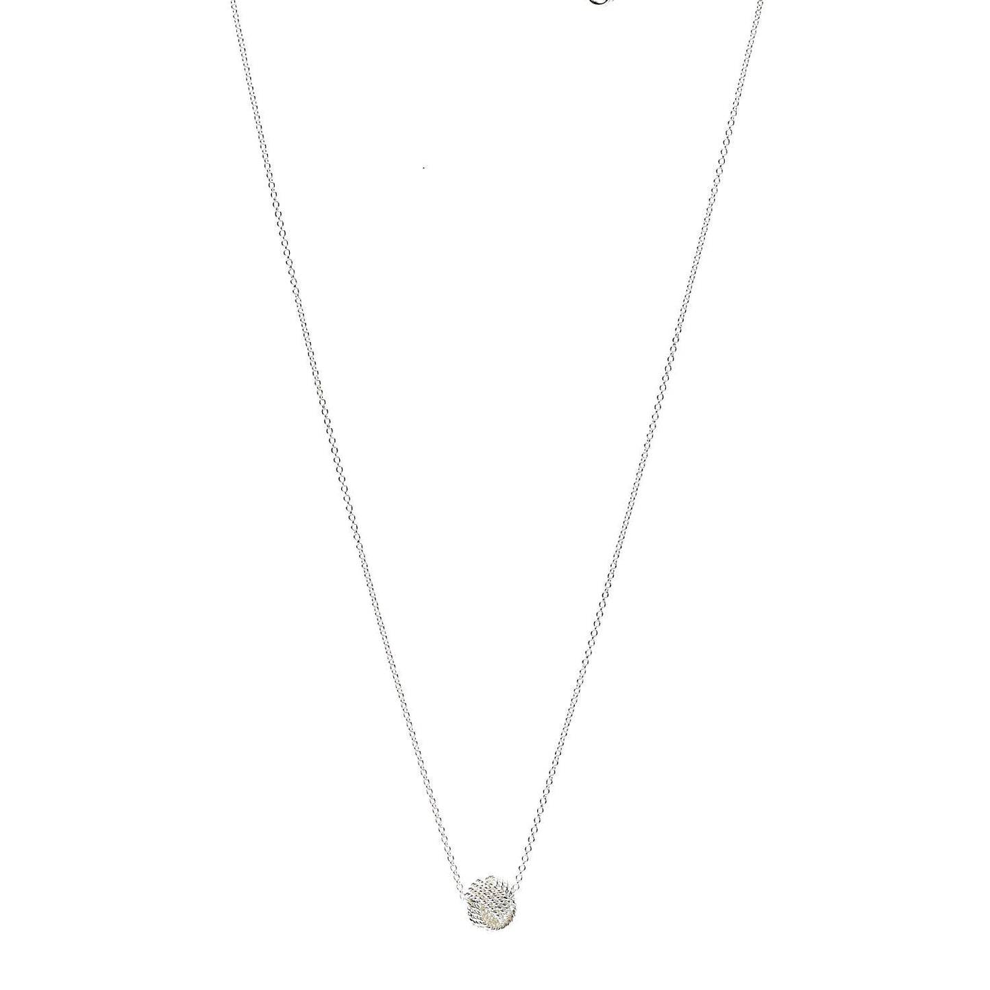 Sterling Silver Twist Knot Pendant Necklace