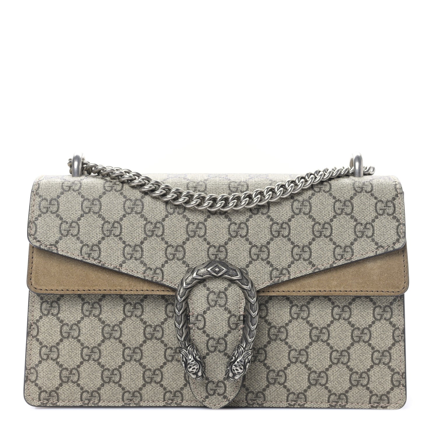 Gucci GG Supreme Monogram Small Dionysus Shoulder Bag Taupe 1 of 9