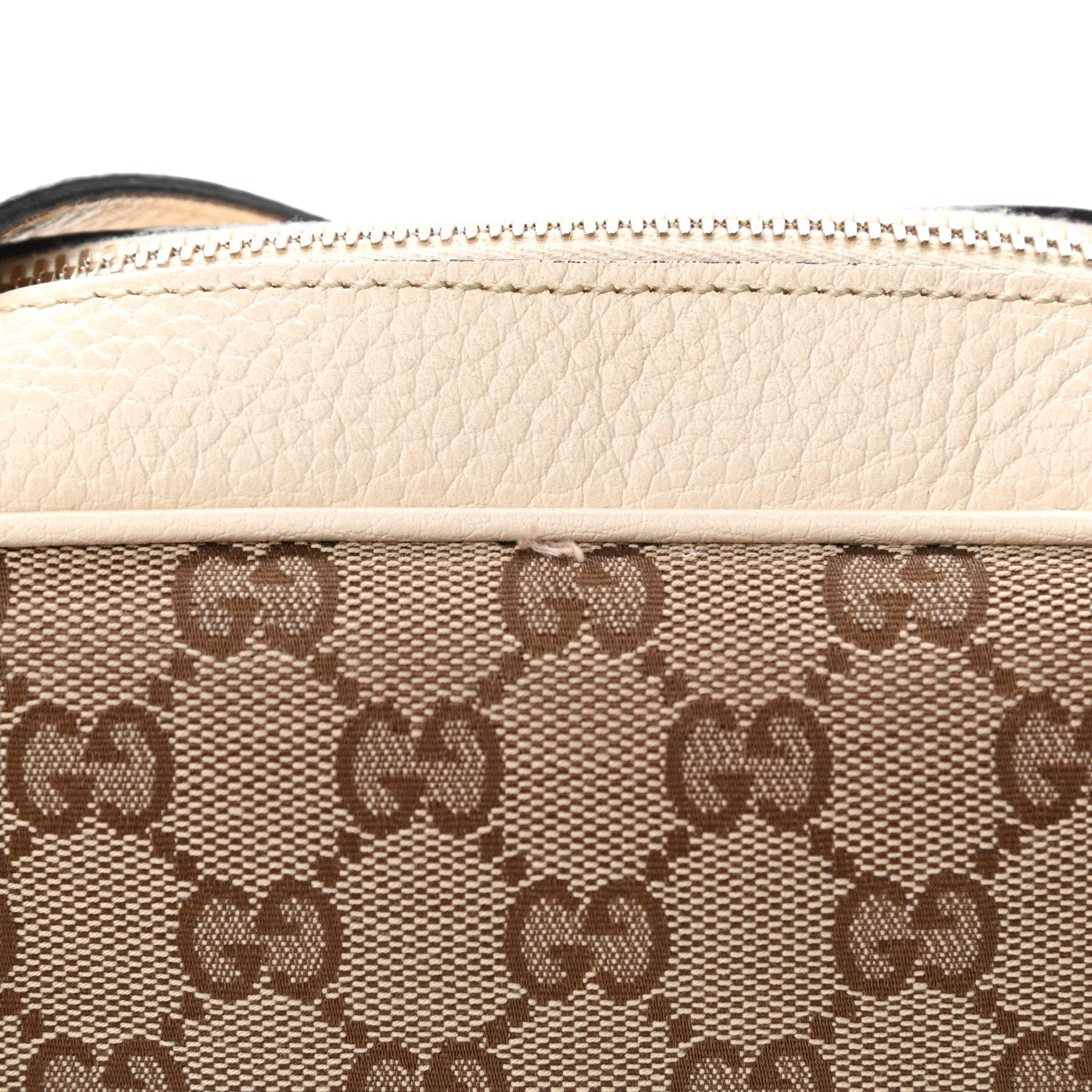 Gucci Monogram Dollar Calfskin Mini Bree Messenger Bag Beige Ebony Avoire 11 of 14