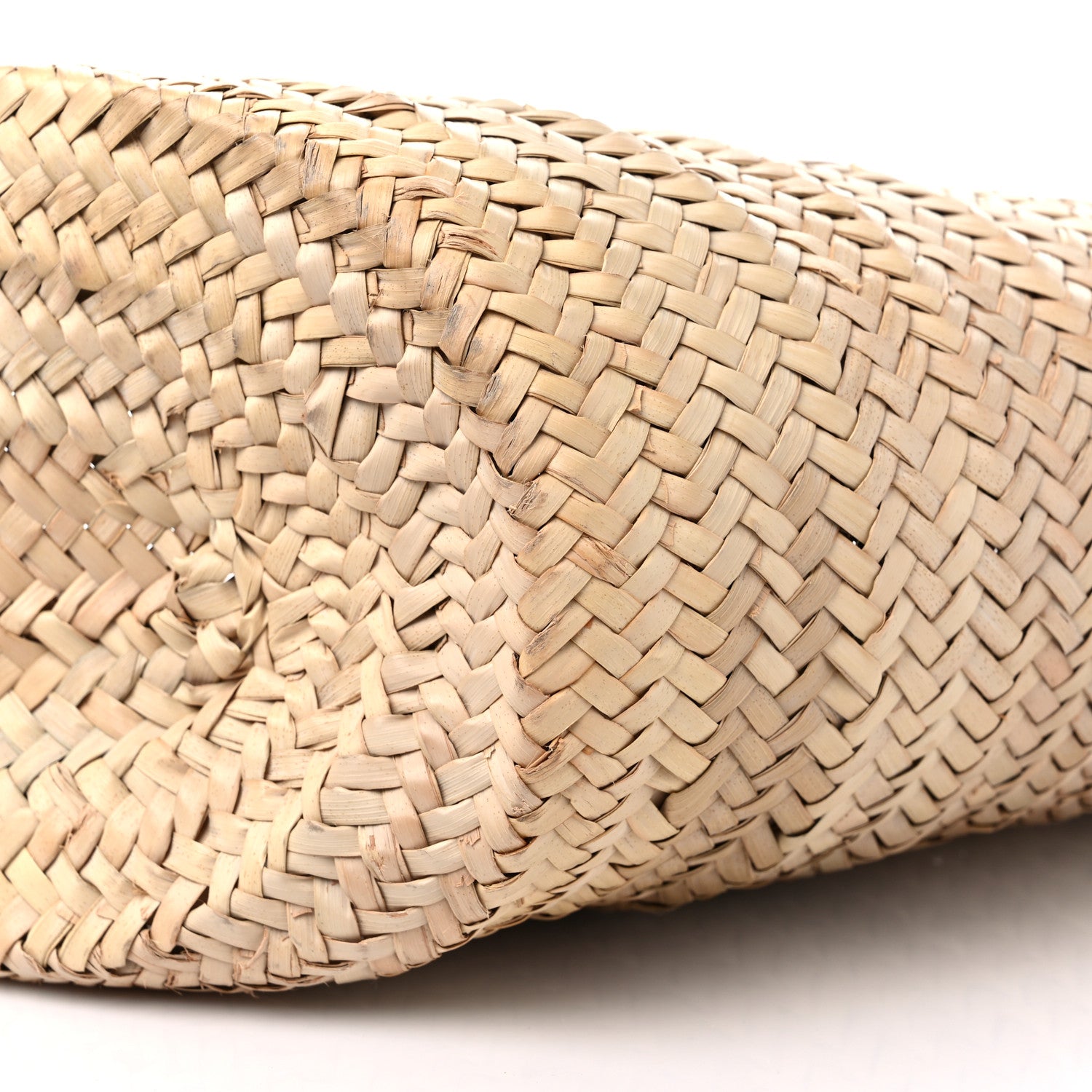 Celine Raffia Calfskin Triomphe Medium Panier Tan 8 of 11