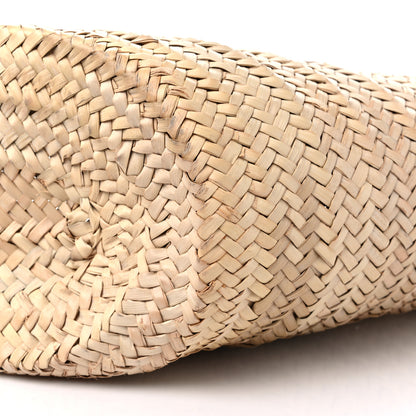 Celine Raffia Calfskin Triomphe Medium Panier Tan 8 of 11
