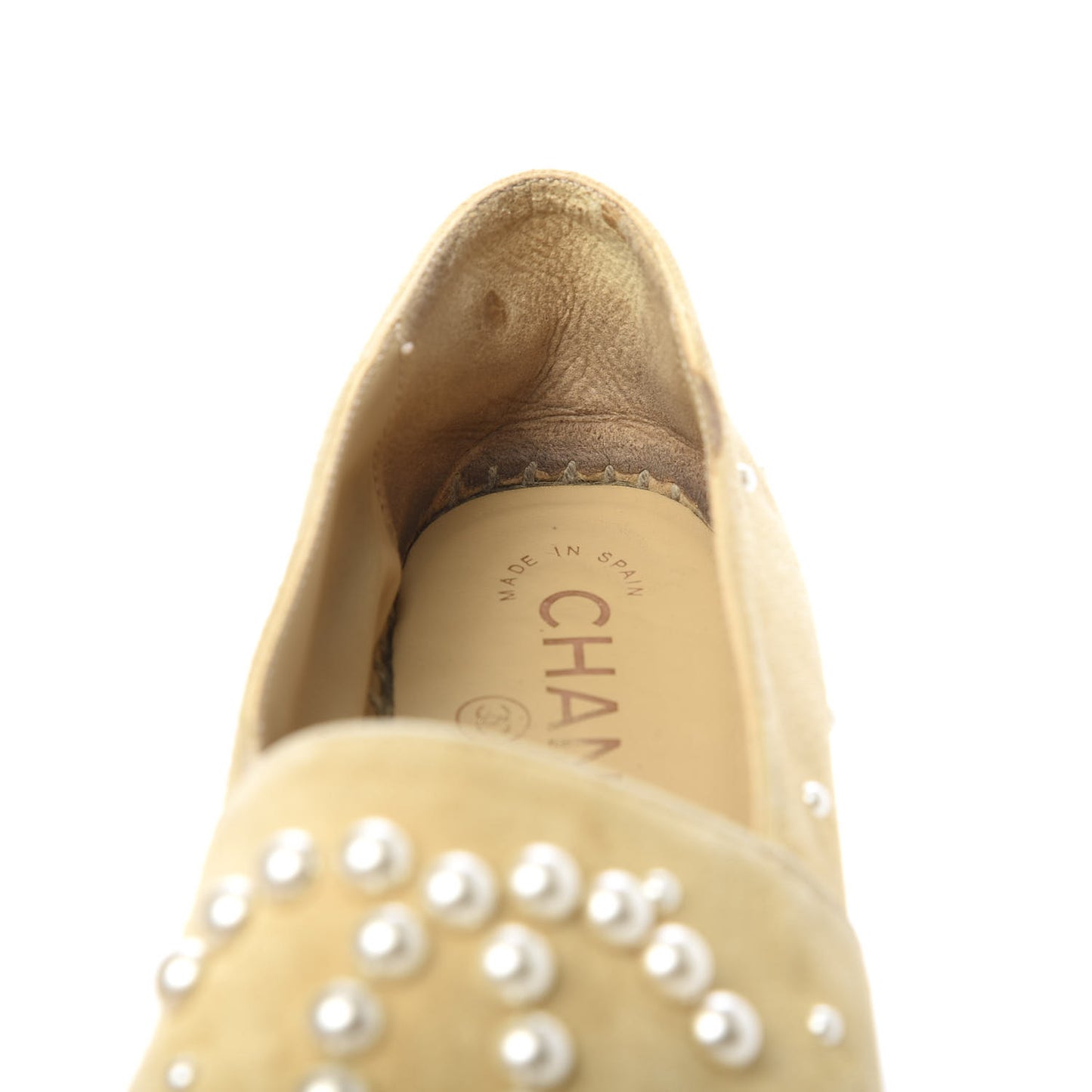 Suede Pearl CC Espadrilles 35 Beige Black