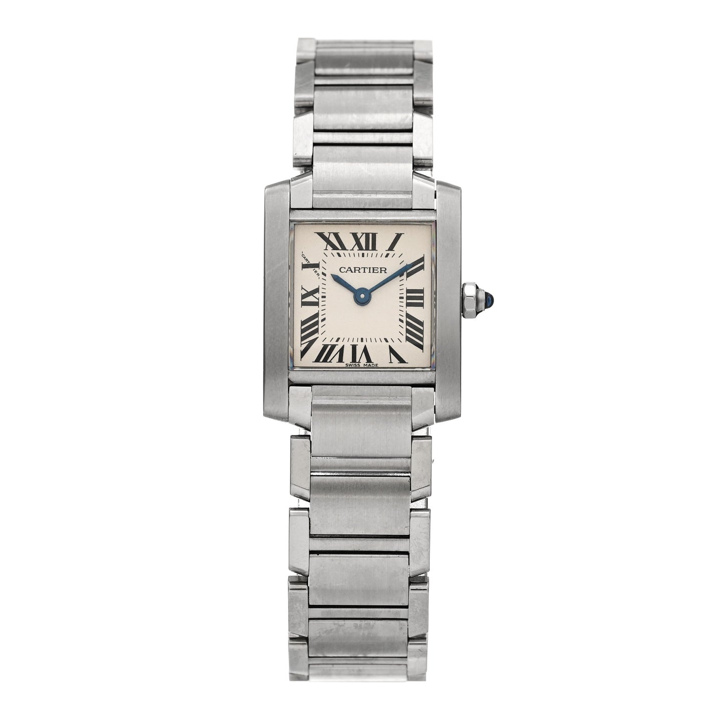 Stainless Steel 20mm Tank Francaise Quartz Watch