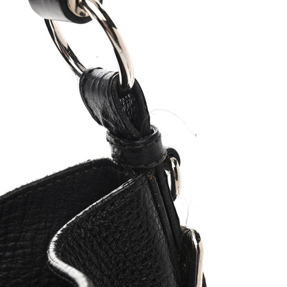 Prada Vitello Daino Embossed Logo Hobo Black 8 of 13