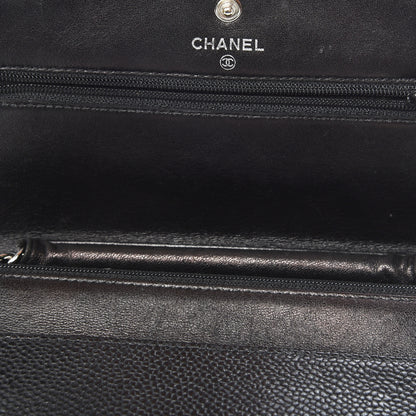 Chanel Caviar Timeless CC Wallet On Chain WOC Black 13 of 13