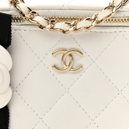 Chanel Lambskin Quilted My Chanel Lady Vanity Case With Chain White 8 of 11