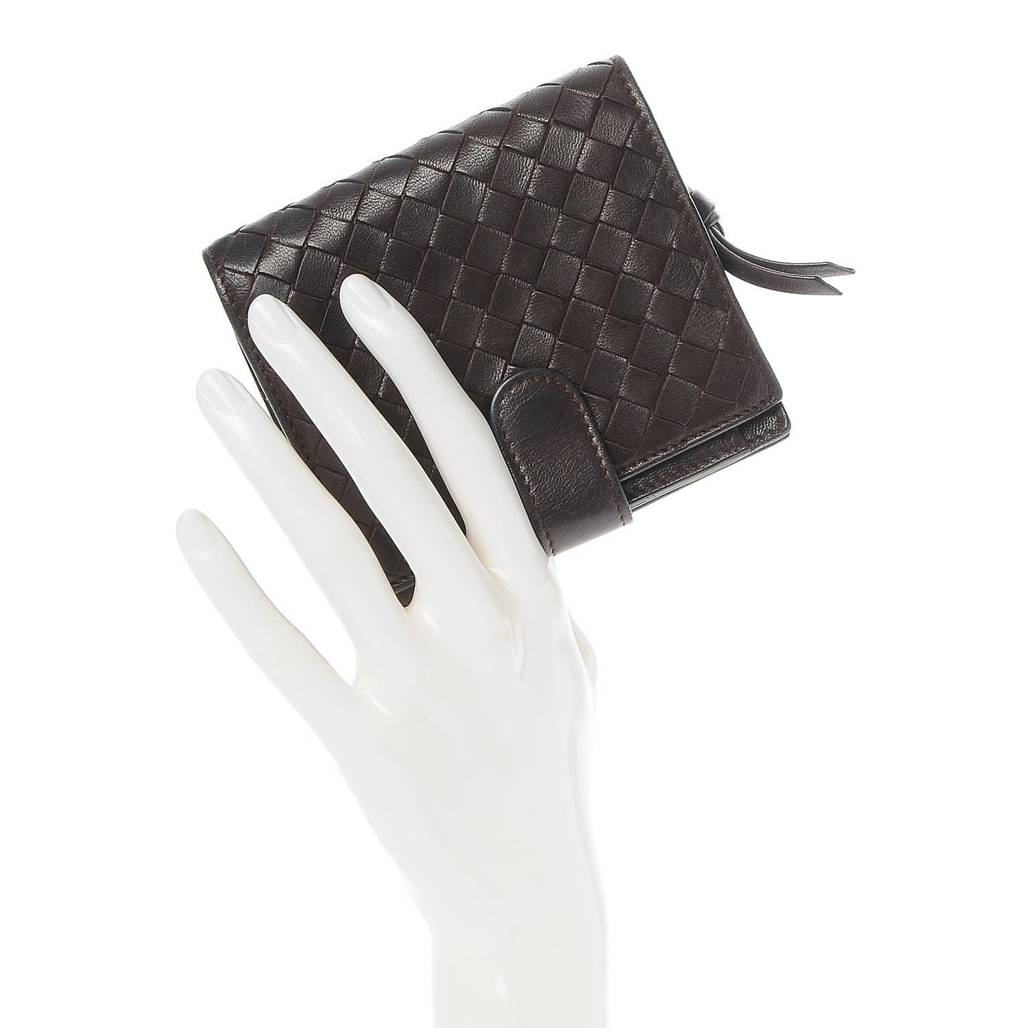 Nappa Intrecciato French Flap Wallet Ebano