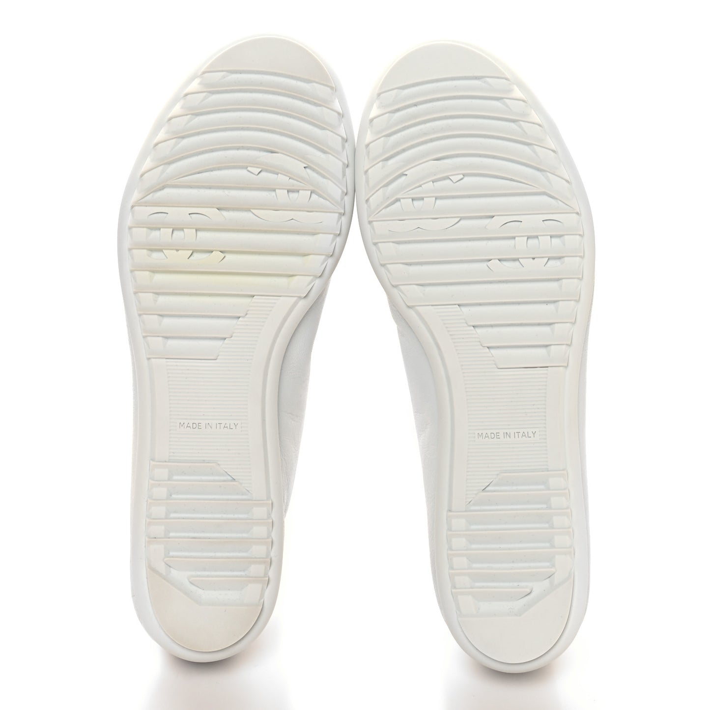 Lambskin Cap Toe CC Mary Jane Flats 39.5 White
