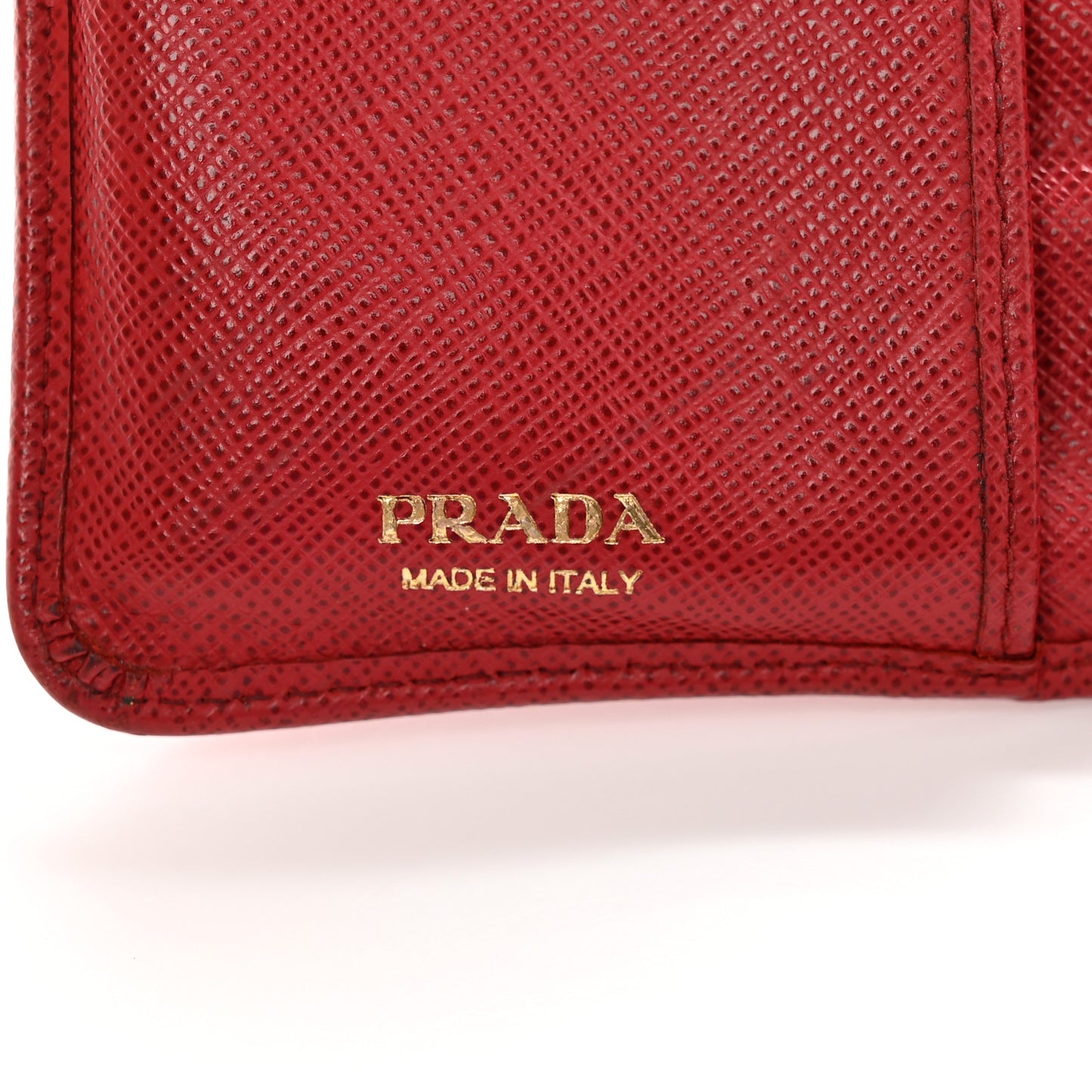 Saffiano Metal Compact Wallet Fuoco
