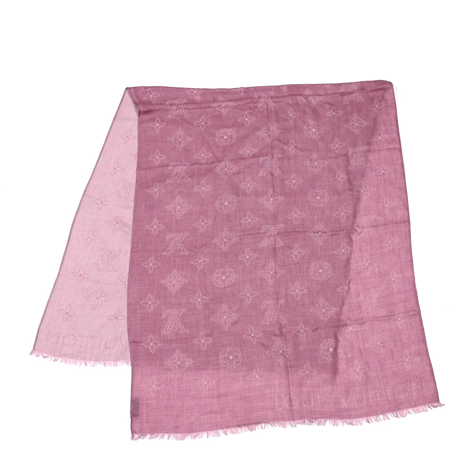 Louis Vuitton Cashmere Silk Mahina Shawl Scarf Violet 2 of 4