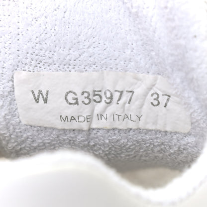 Chanel Suede Calfskin CC Sneakers 37 White Grey 7 of 9