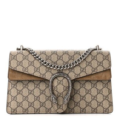 Gucci GG Supreme Monogram Small Dionysus Shoulder Bag Taupe 1 of 10