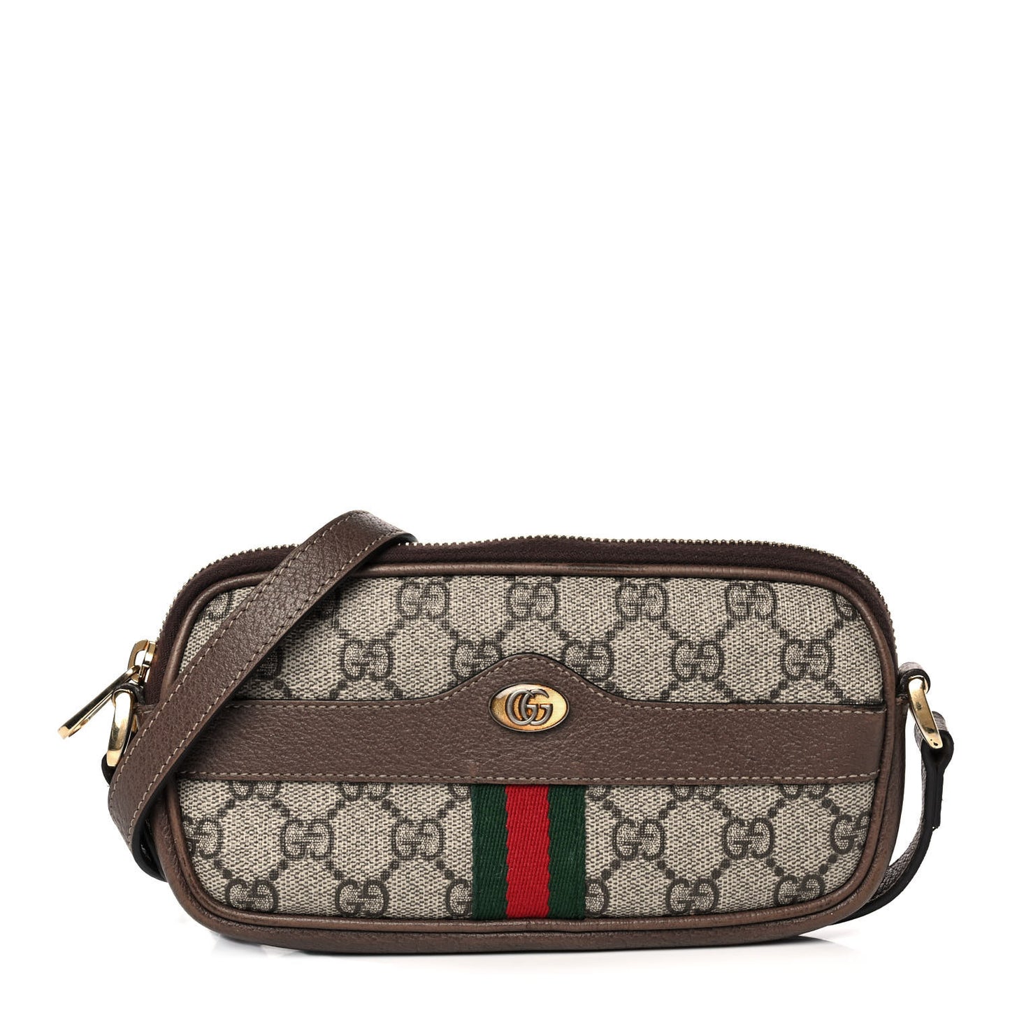 GG Supreme Monogram Web Mini Ophidia GG Bag Brown
