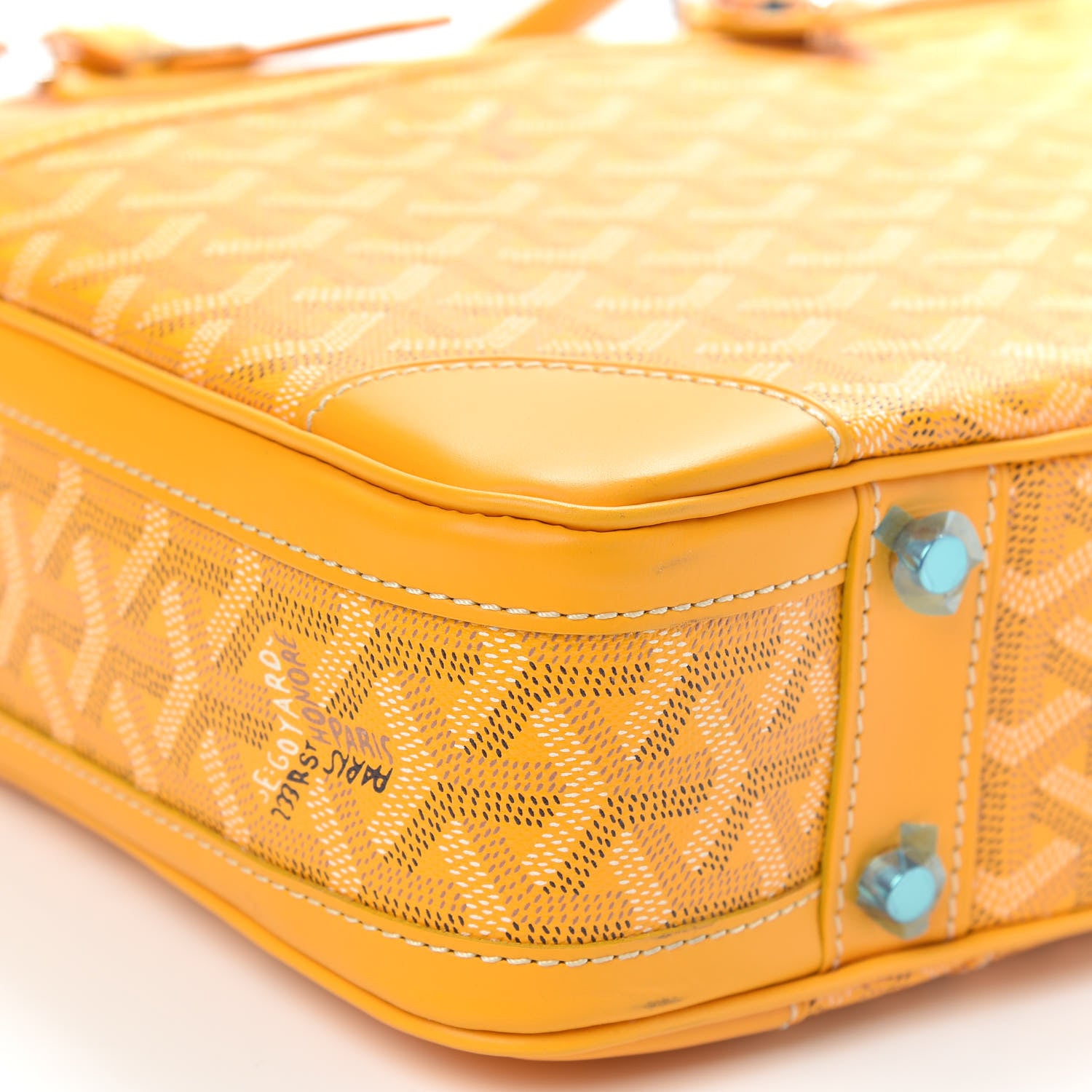 Goyard Goyardine PM Ambassade Briefcase Yellow 7 of 9