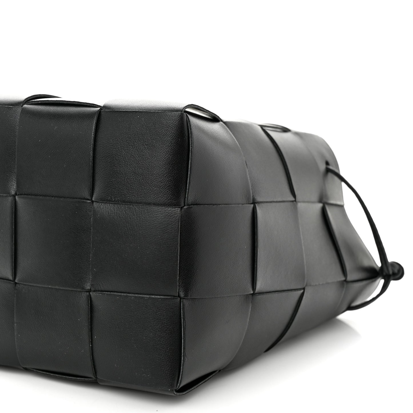 Nappa Maxi Intrecciato Cassette Bucket Bag Black