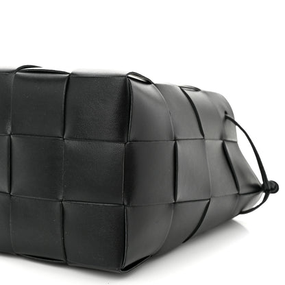 Bottega Veneta Nappa Maxi Intrecciato Cassette Bucket Bag Black 9 of 9