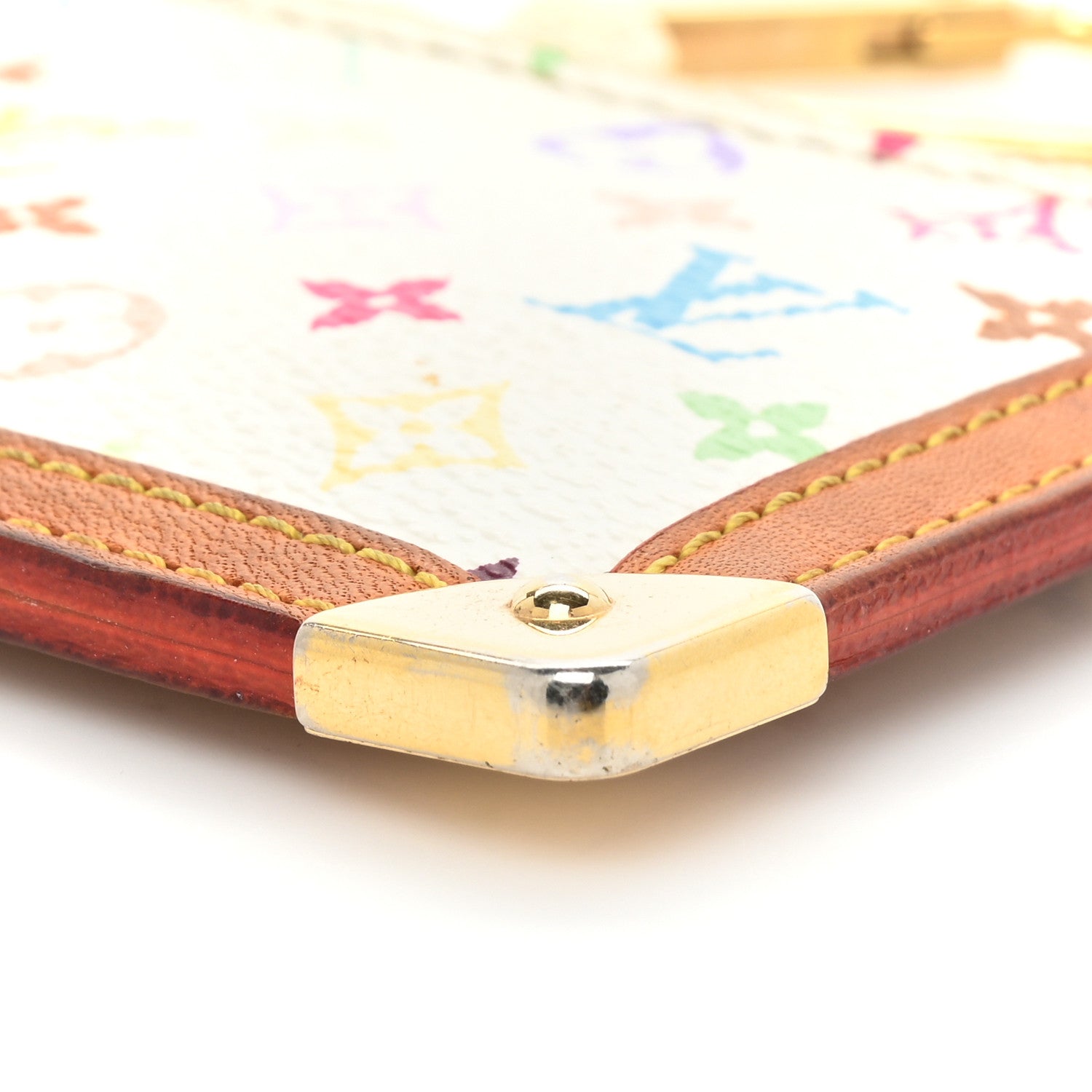 Louis Vuitton Monogram Multicolor Key Pouch White 7 of 12