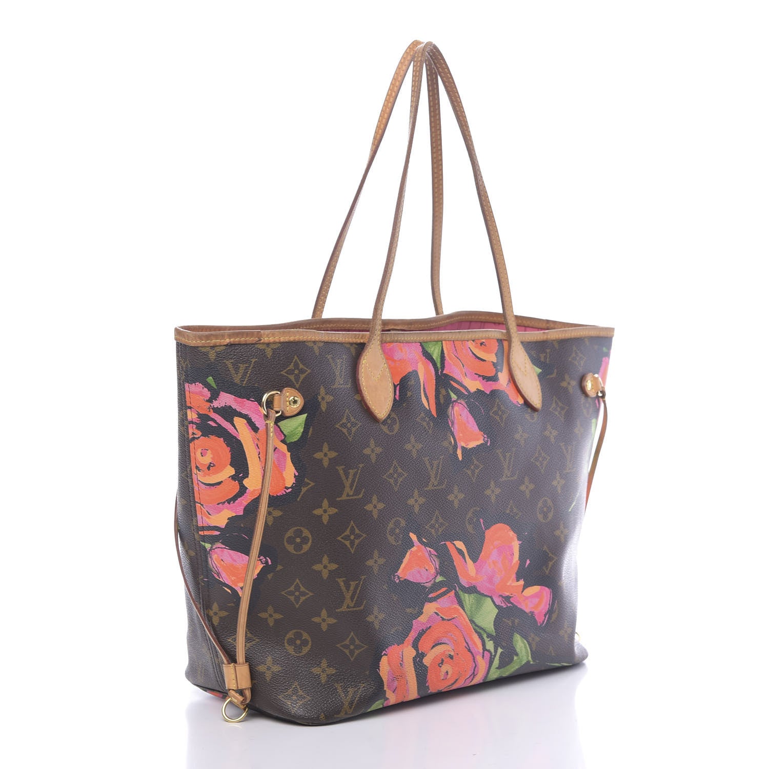 Louis Vuitton Monogram Roses Neverfull MM 3 of 14