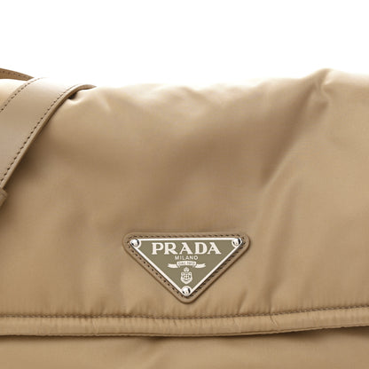 Prada Re-Nylon Vitello Padded Large Flap Shoulder Bag Deserto 10 of 13