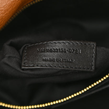 Saint Laurent Crinkled Calfskin Matelasse Monogram Medium Niki Chain Satchel Caramel 6 of 7