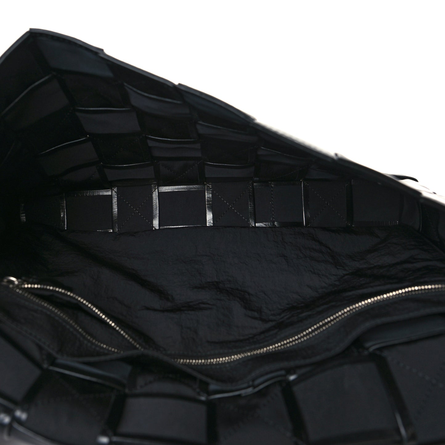 Paper Calfskin Maxi Intreccio Large Cassette Crossbody Bag Black
