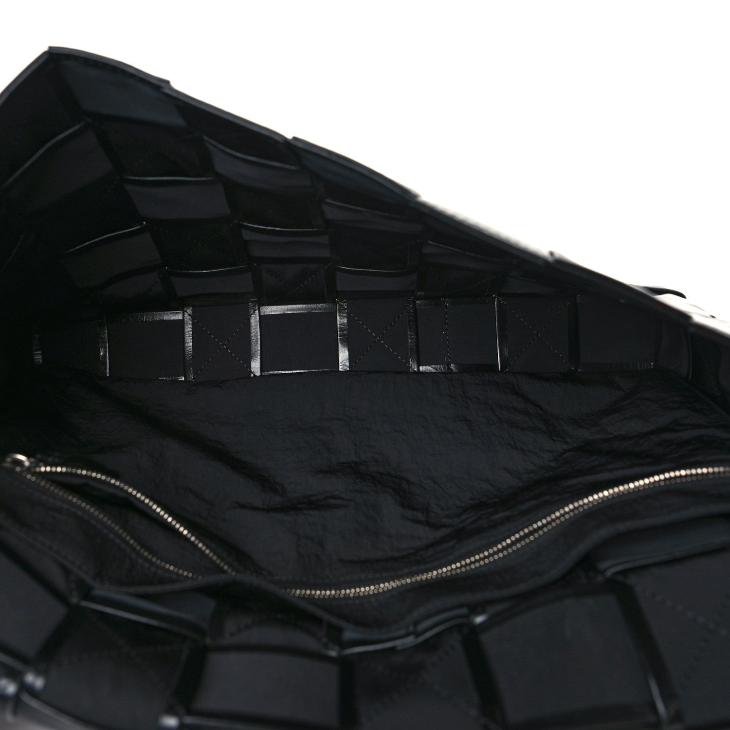 Bottega Veneta Paper Calfskin Maxi Intreccio Large Cassette Crossbody Bag Black 4 of 5