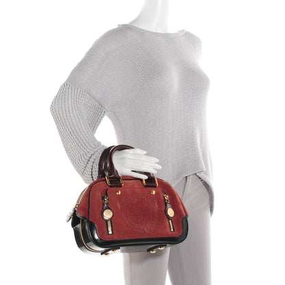 Louis Vuitton Suede Stamped Havane Bowler PM Brun 2 of 7