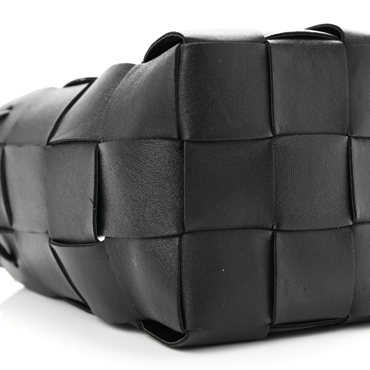 Nappa Maxi Intrecciato Cassette Bucket Bag Black