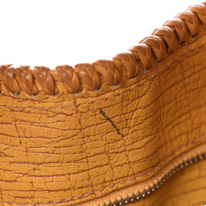 Gucci Ostrich Large Horsebit Chain Hobo Yellow 8 of 14