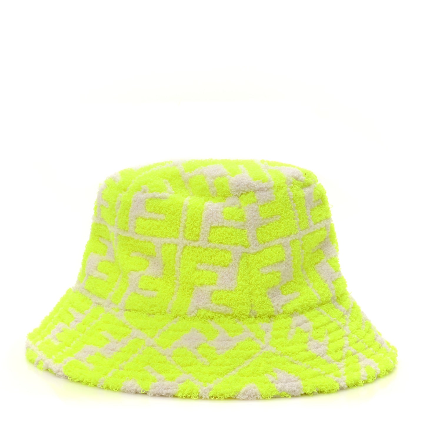 Terrycloth Embroidered Bucket Hat S Yellow