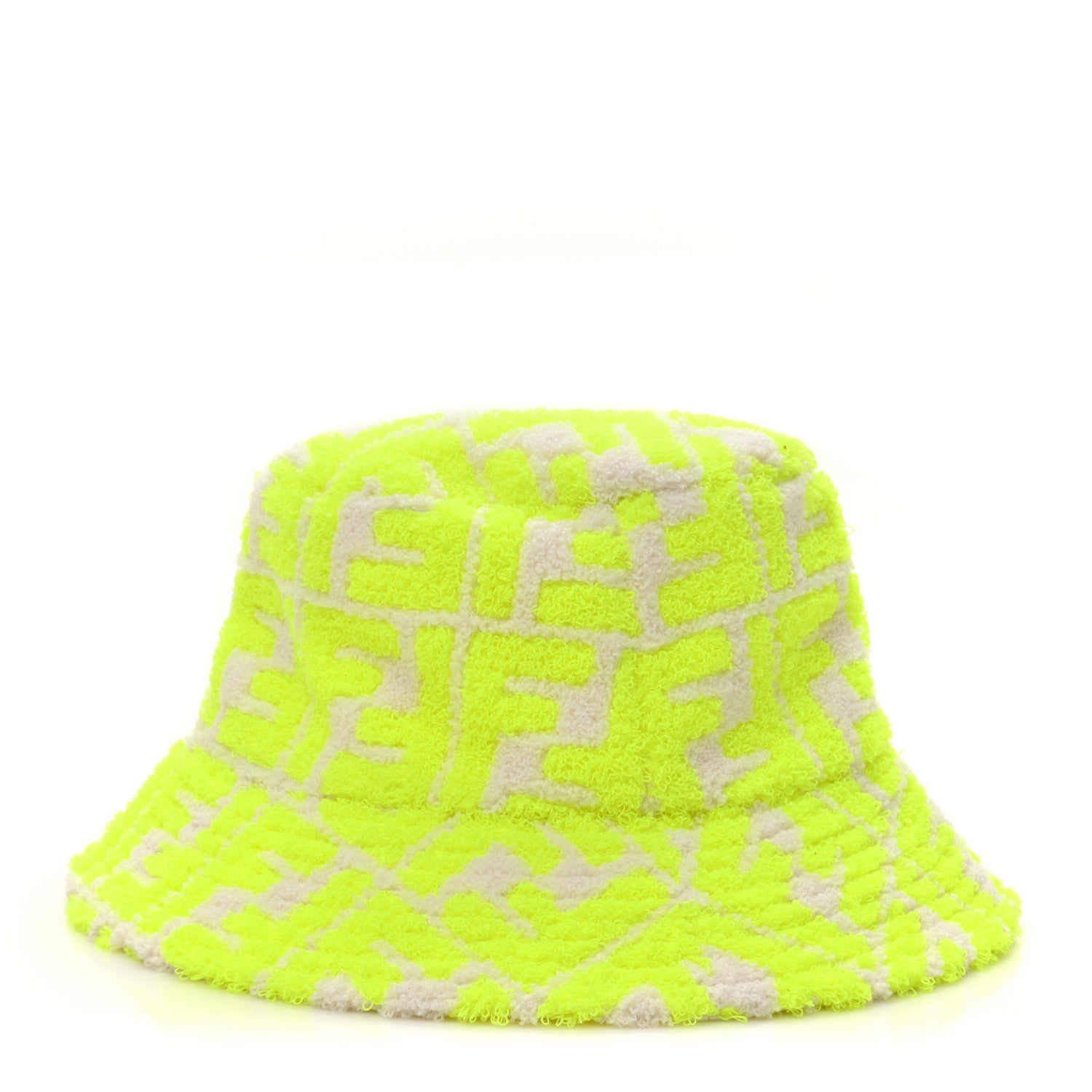Fendi Terrycloth Embroidered Bucket Hat S Yellow 6 of 8