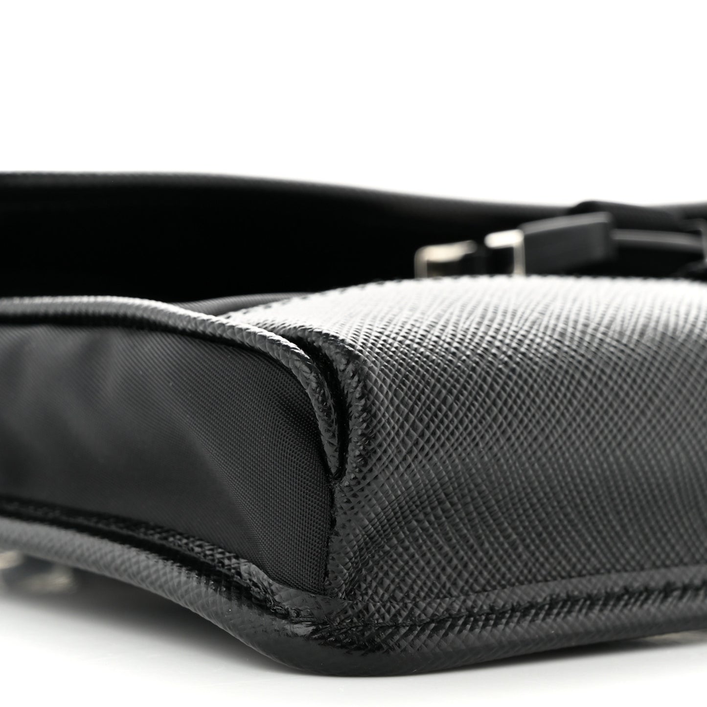 Re-Nylon Saffiano Smartphone Case Crossbody Black