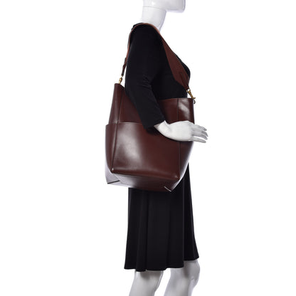 Celine Natural Calfskin Sangle Bucket Bag Burgundy 2 of 8
