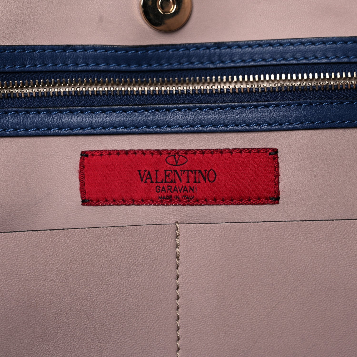 Valentino Garavani Nappa Medium Rockstud Soft Tote Blue China 5 of 20
