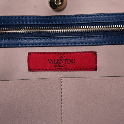 Valentino Garavani Nappa Medium Rockstud Soft Tote Blue China 5 of 20