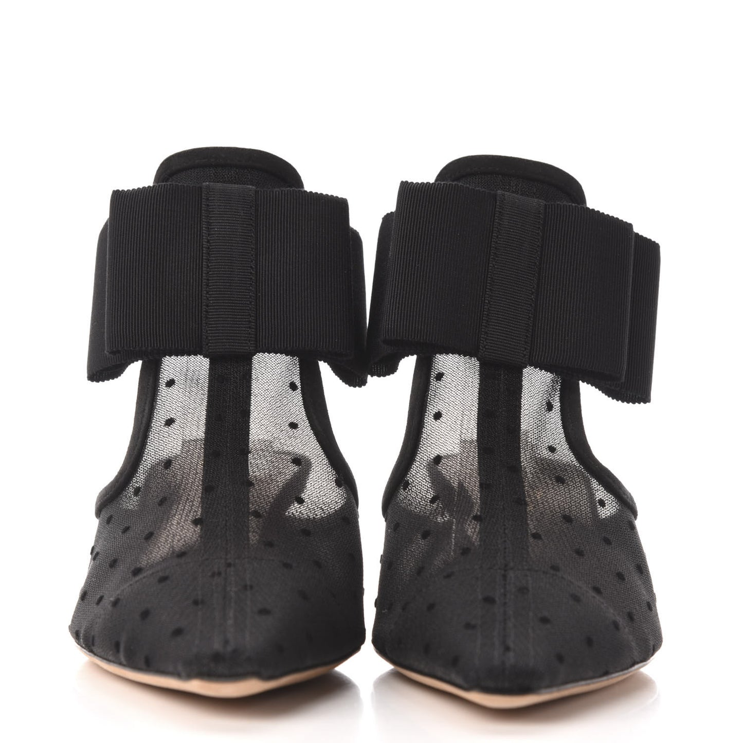 Suede Mesh Couture Pumps 38.5 Black