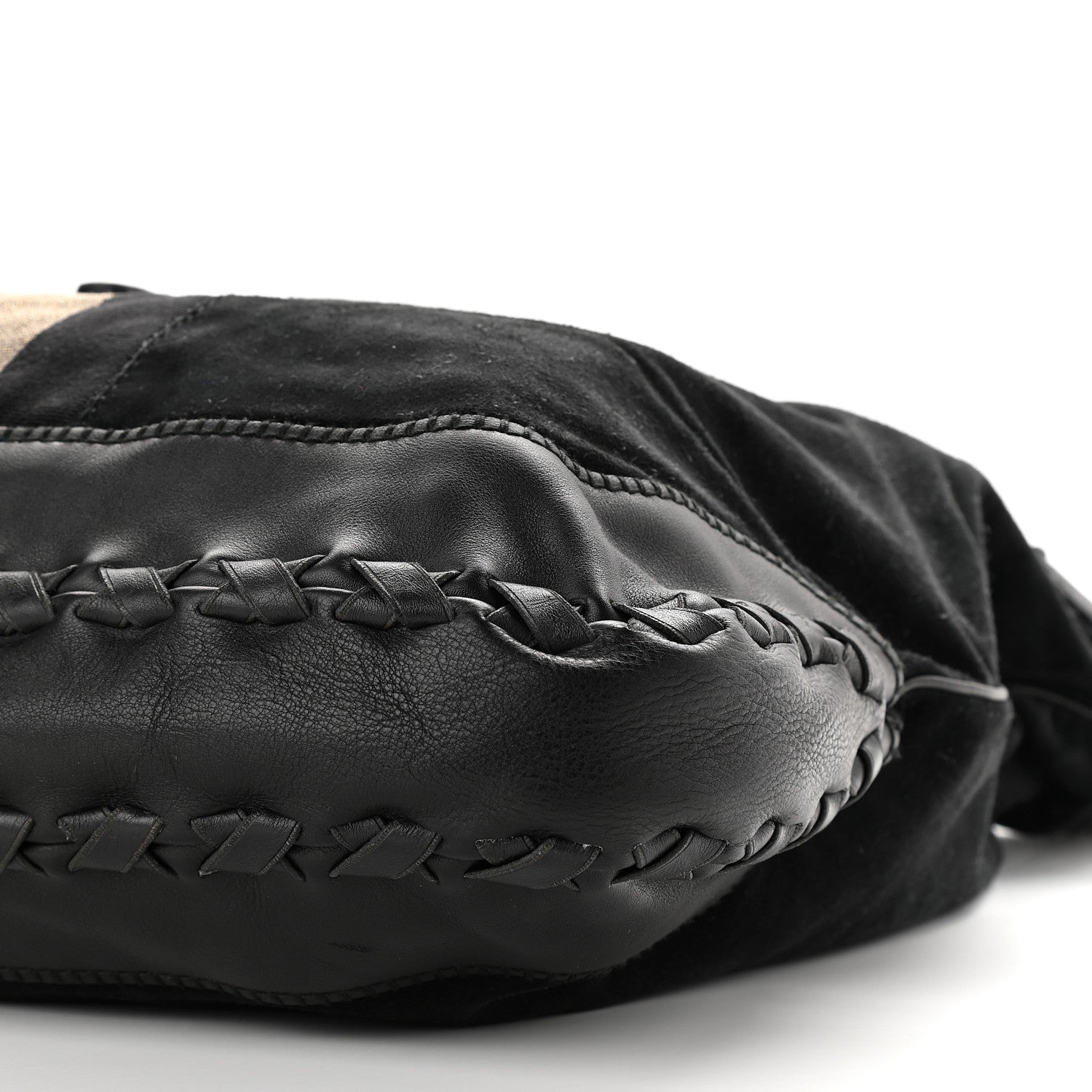 Gucci Calfskin Suede Large New Jackie Web Shoulder Bag Black 9 of 9