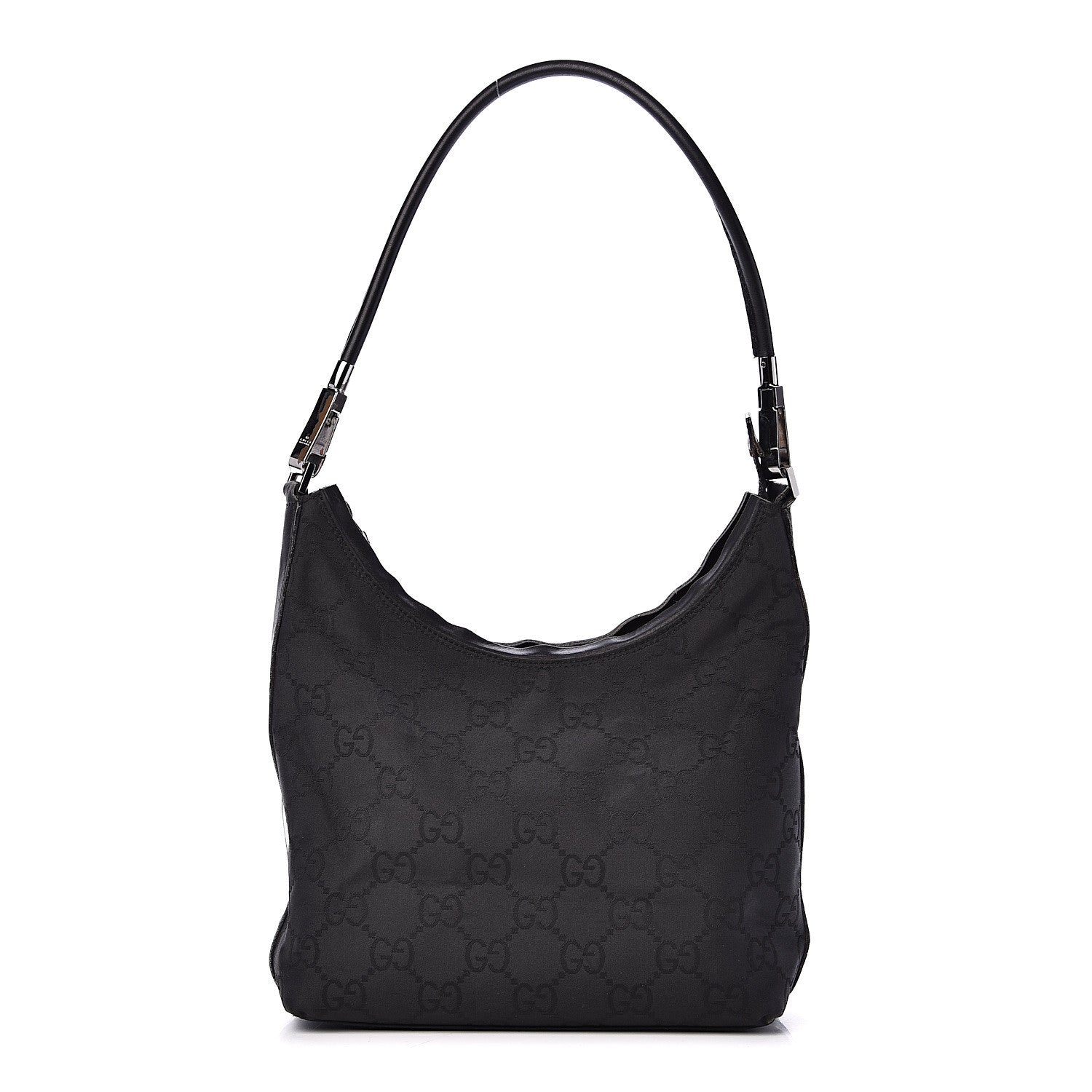 Gucci Nylon Monogram Small Hobo Black 1 of 15