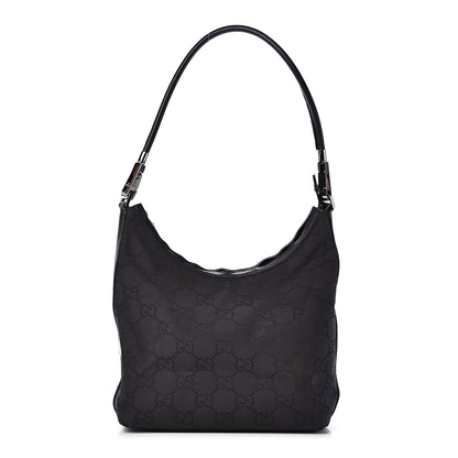 Gucci Nylon Monogram Small Hobo Black 1 of 15